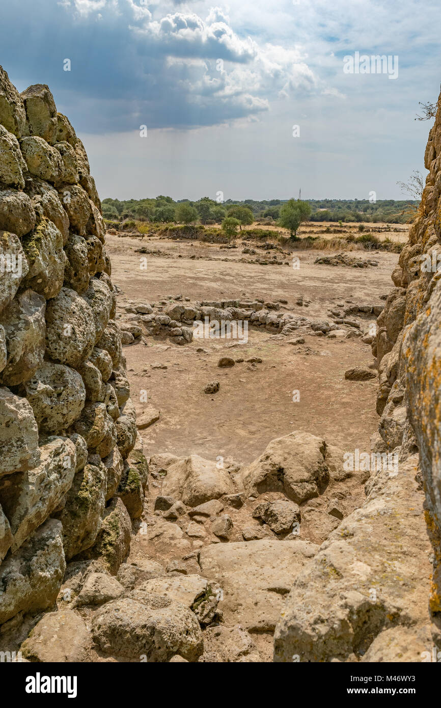 Nuraghe Losa, Abbasanta, Sardegna, Italia Foto Stock