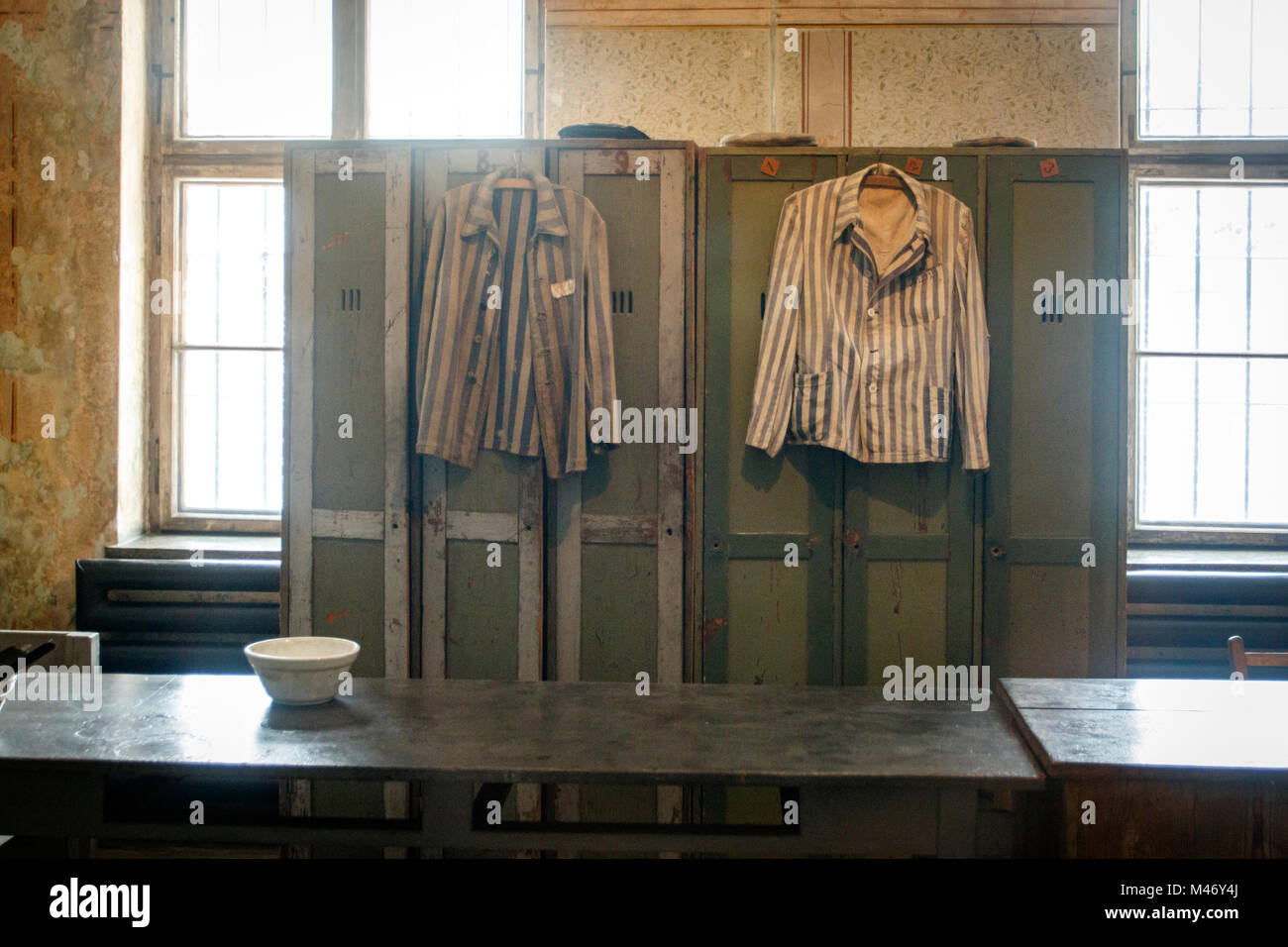 Auschwitz, Piccola Polonia / Polonia - Feb 04 2018: Auschwitz Birkenau, campo di lavoro e sterminio nazista. Foto Stock