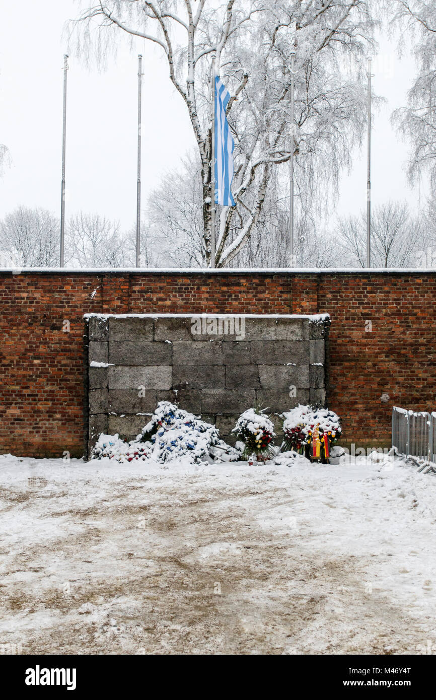 Auschwitz, Piccola Polonia / Polonia - Feb 04 2018: Auschwitz Birkenau, campo di lavoro e sterminio nazista. Foto Stock