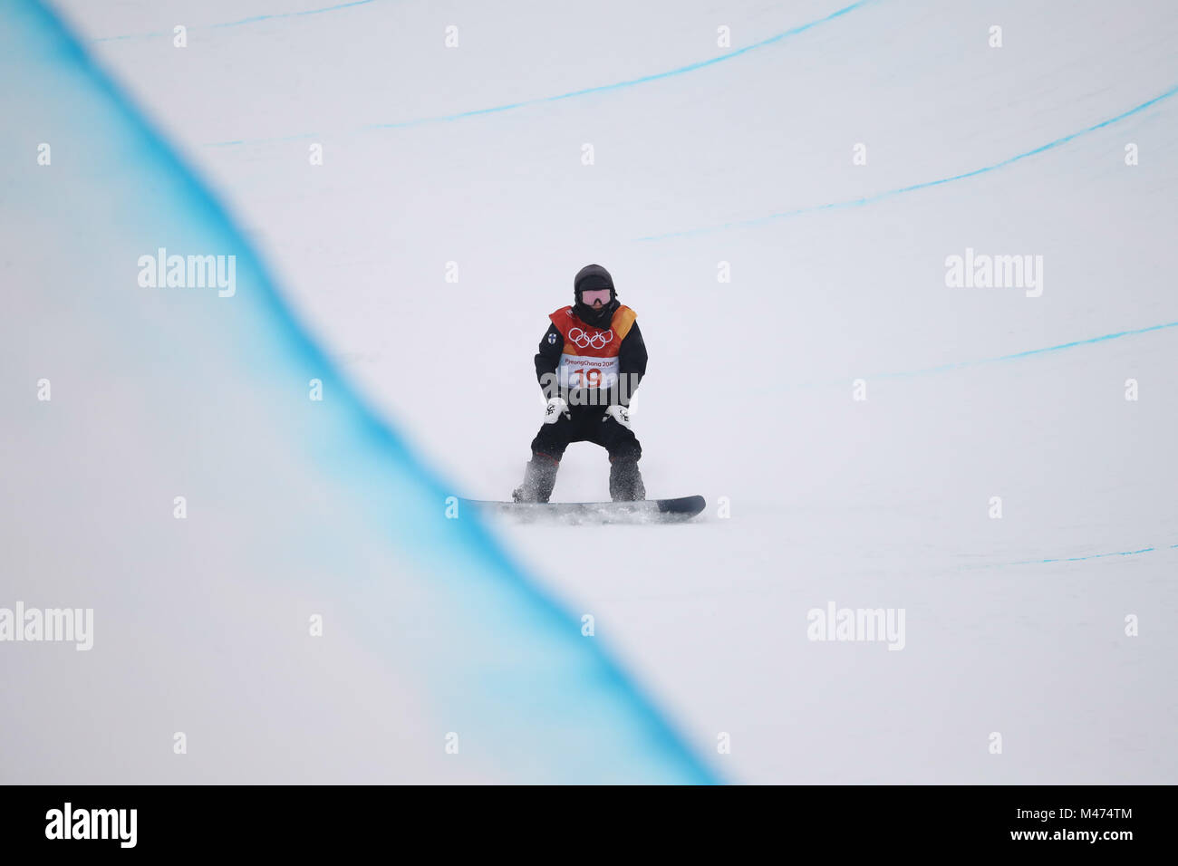 PyeongChang, Corea del Sud. Xiv Feb, 2018. PEETU PIIROINEN della Finlandia nel corso snowboard uomini Halfpipe finale di Phoenix Snow Park durante il 2018 Pyeongchang Giochi Olimpici Invernali. Credito: Scott Kiernan Mc/ZUMA filo/Alamy Live News Foto Stock