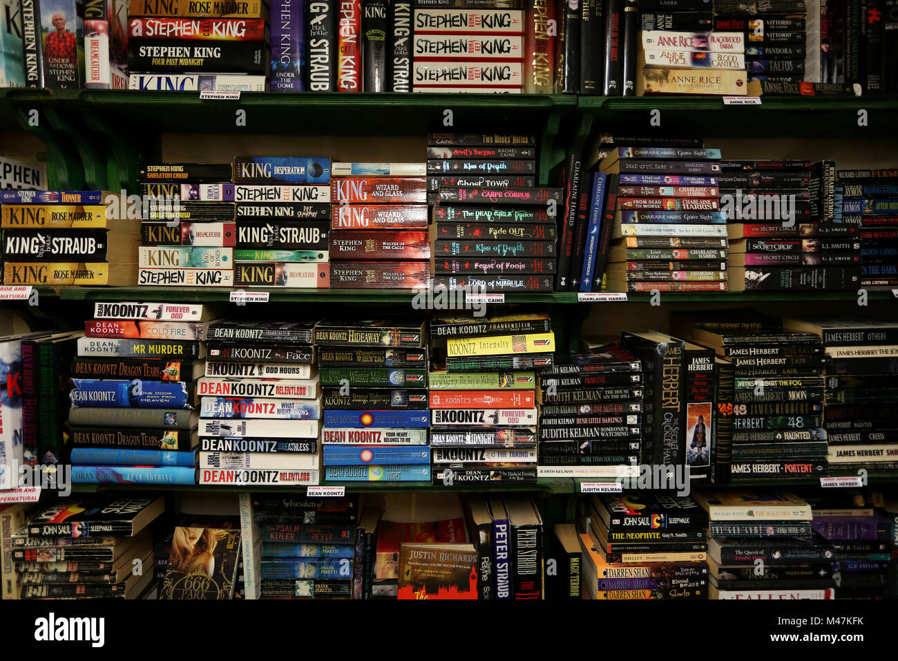 Viste generali di una vecchia libreria in Bognor Regis, West Sussex, Regno Unito. Foto Stock