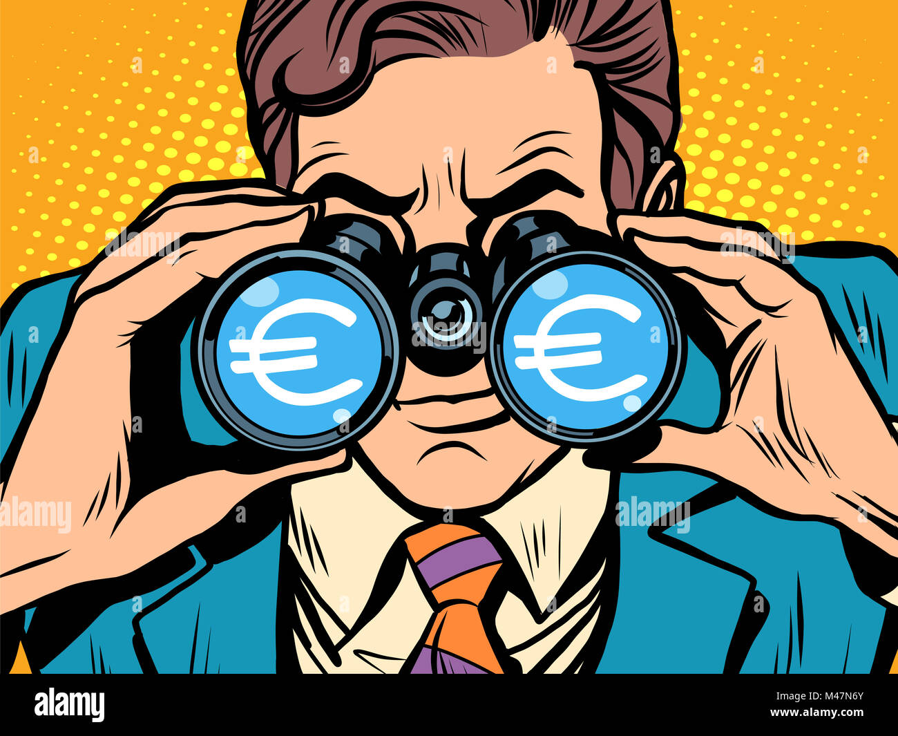 Il monitoraggio della valuta Euro tasso di cambio Foto Stock
