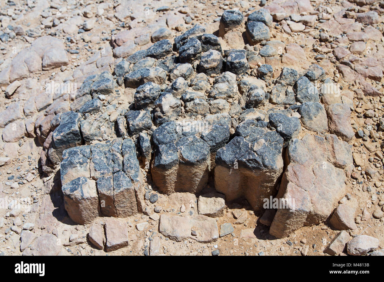 Nazionale parco geologico HaMakhtesh HaRamon. Israele . Foto Stock