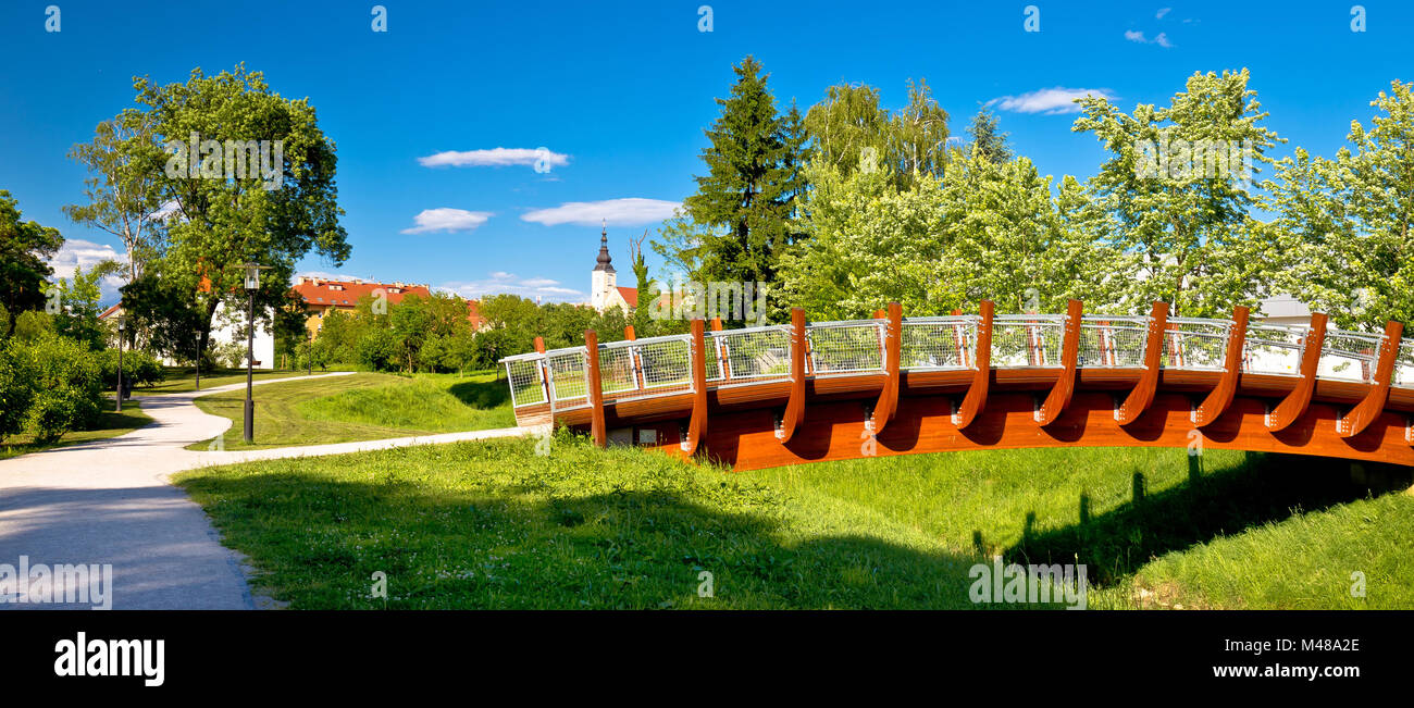 Città di Jastrebarsko vista parco Foto Stock