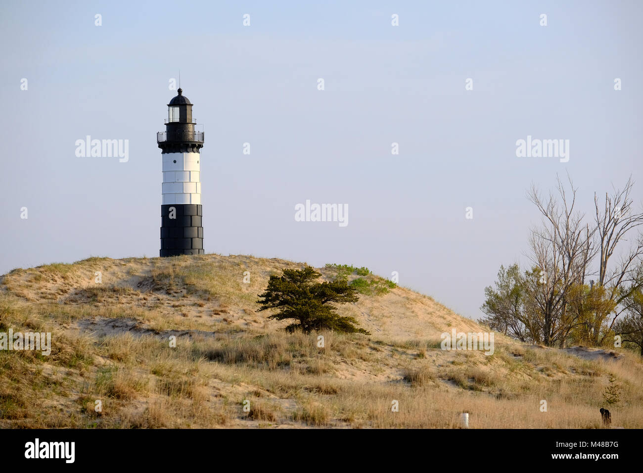 Grande Punto Sable Faro in dune, costruito nel 1867 Foto Stock