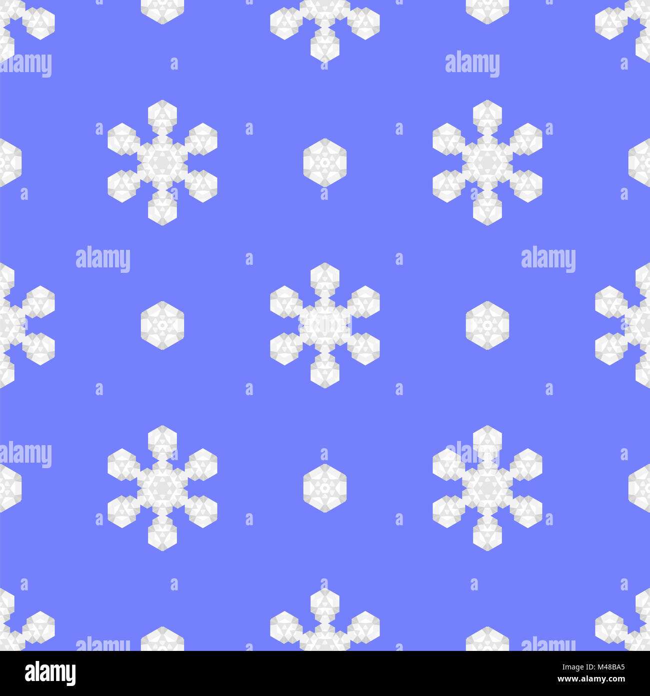 Seamless blu schema a fiocco di neve Foto Stock