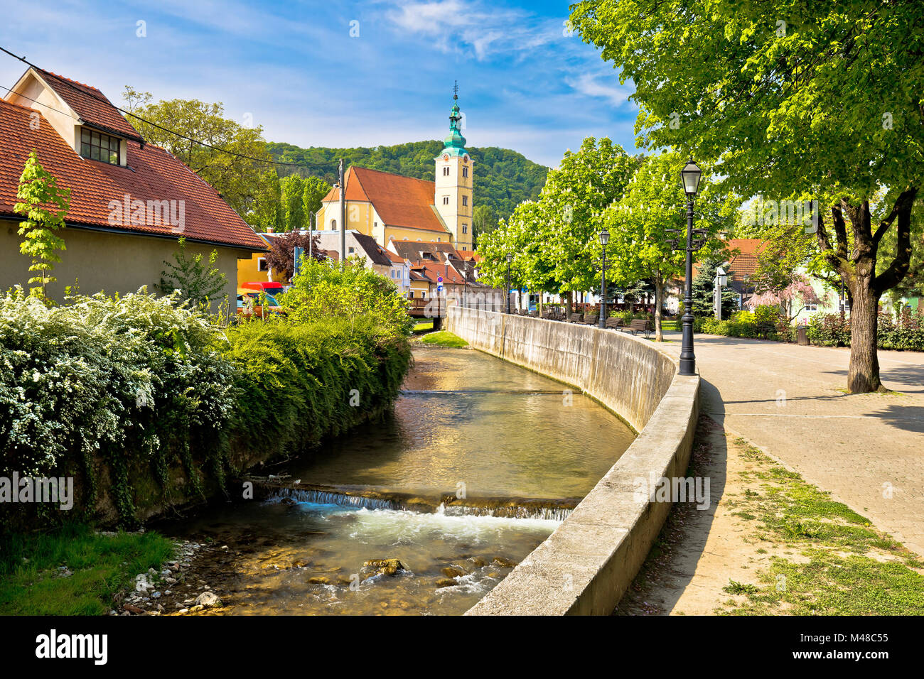 Città verde di Samobor view Foto Stock