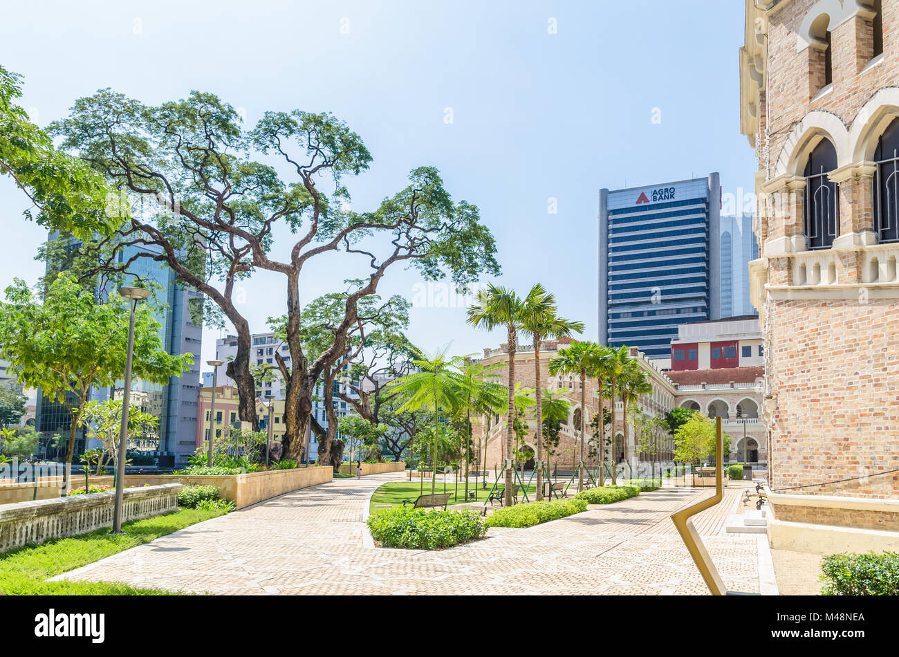 Kuala Lumpur- Febbraio 12, 2018: il Palazzo Sultano Abdul Samad si trova di fronte alla piazza Merdeka a Jalan Raja,Kuala Lumpur in Malesia. Foto Stock