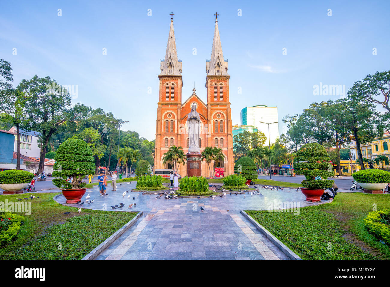 La cattedrale di Notre Dame Basilica di Saigon Vietnam Foto Stock