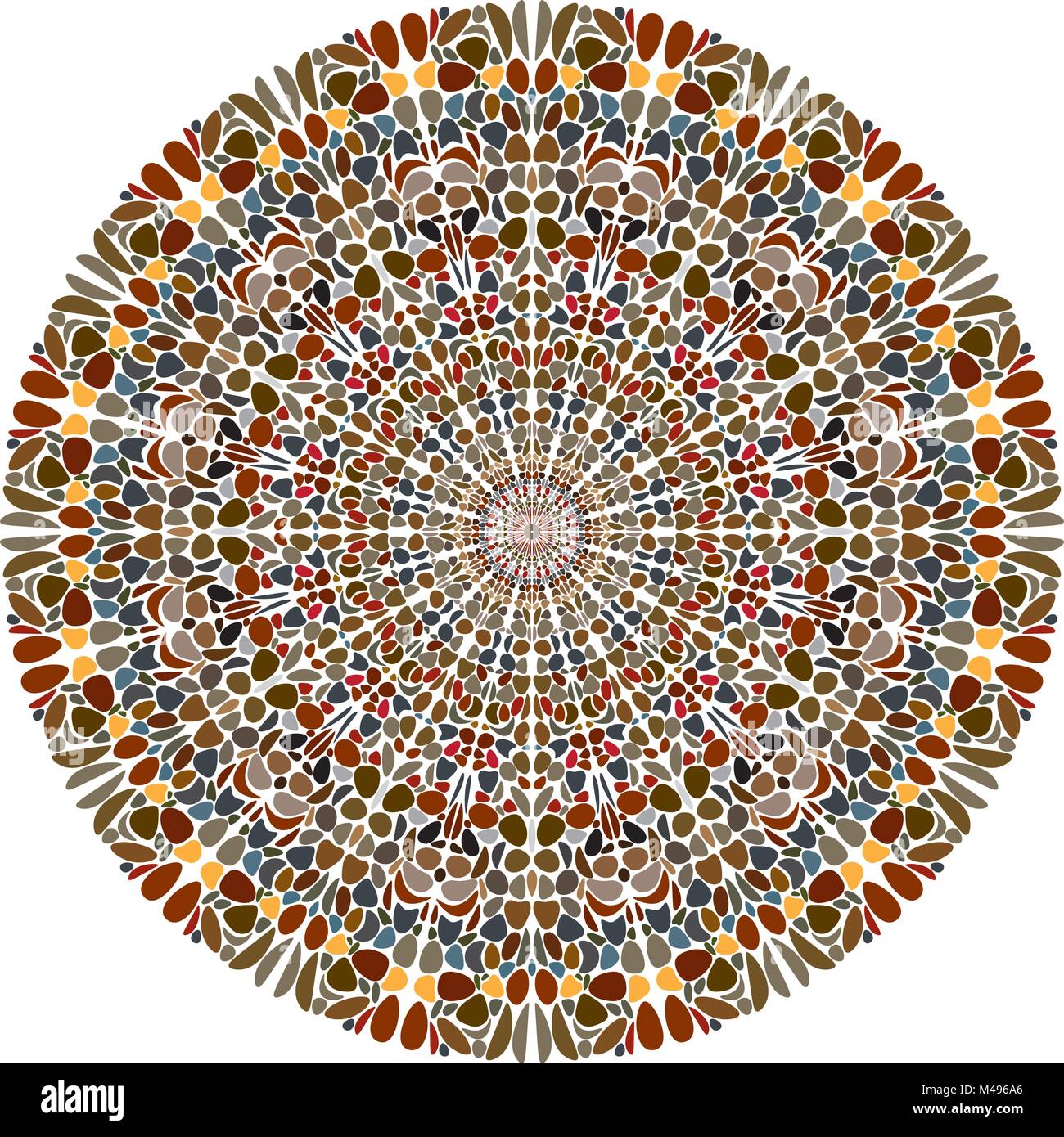 Vettore disegnati a mano Mandala art. Negli anni sessanta decorative pattern. Asian, Islam, indiana, araba, turca, elementi azteca. Colorazione il modello di pagina per backgroun Illustrazione Vettoriale