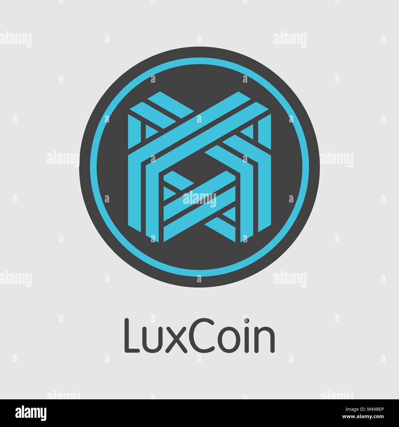 Luxcoin - moneta virtuale moneta illustrazione. Illustrazione Vettoriale
