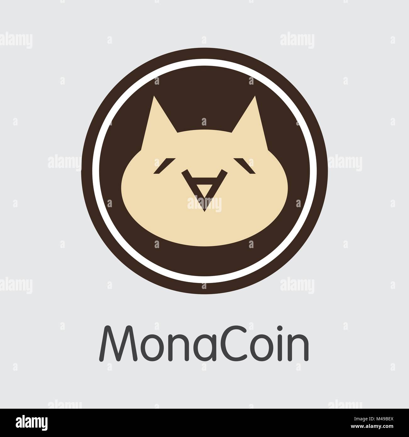 Monacoin - Cryptocurrency Coin illustrazione. Illustrazione Vettoriale