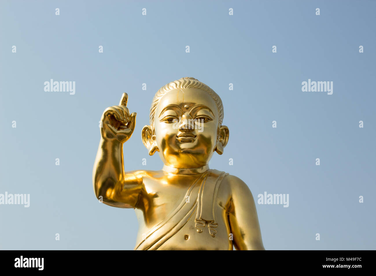 Bodhisattva Siddharta statua Lumbini Nepal Foto Stock