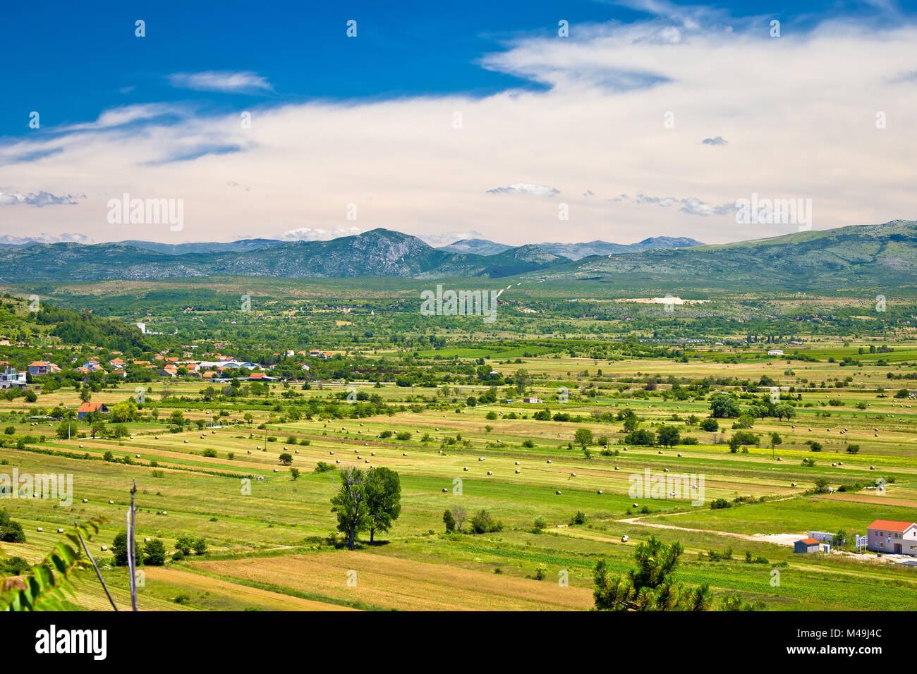 Petrovo polje campo vista aerea Foto Stock
