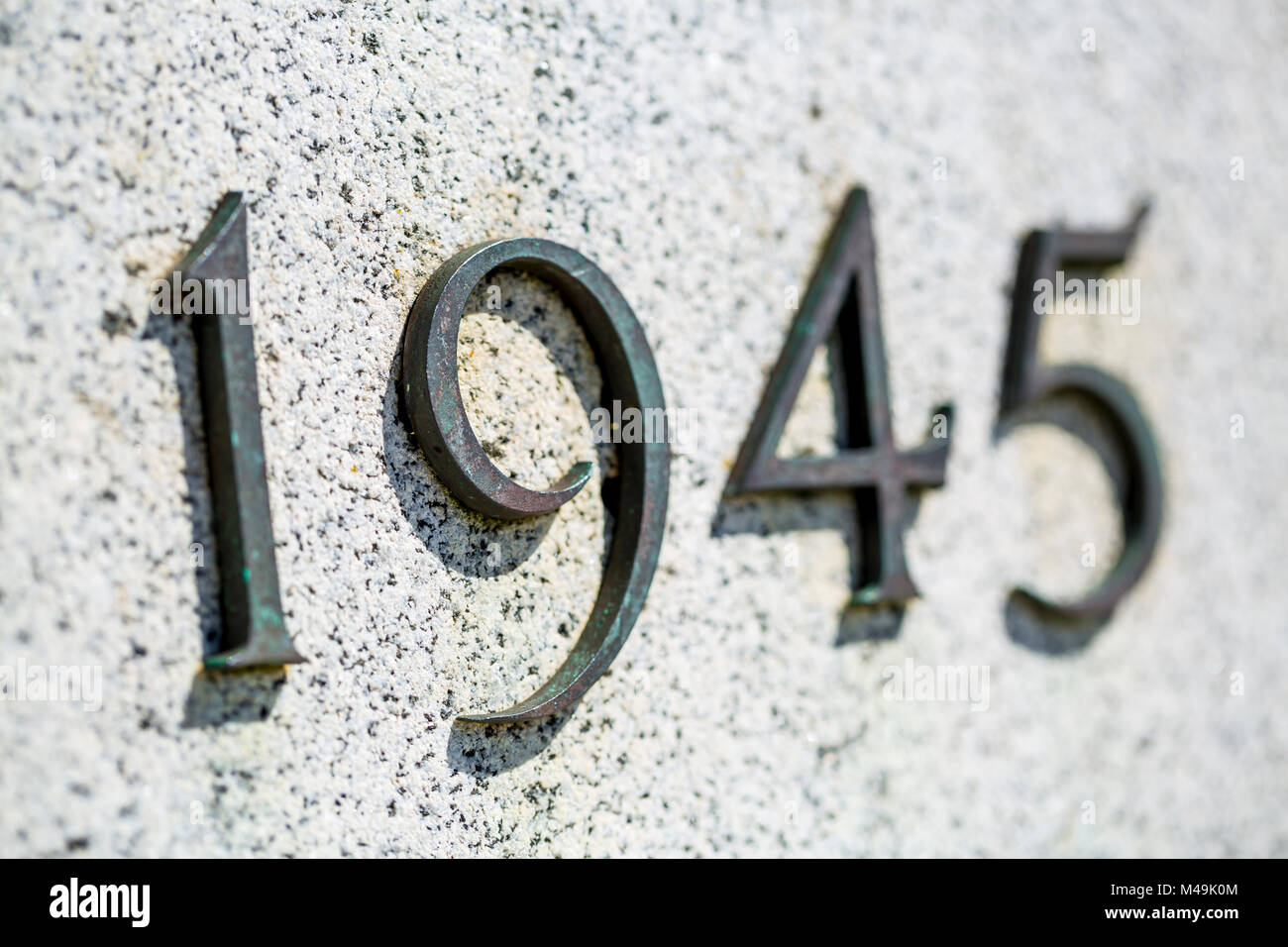 L'anno 1945 su una opinione pubblica britannica War Memorial Foto Stock