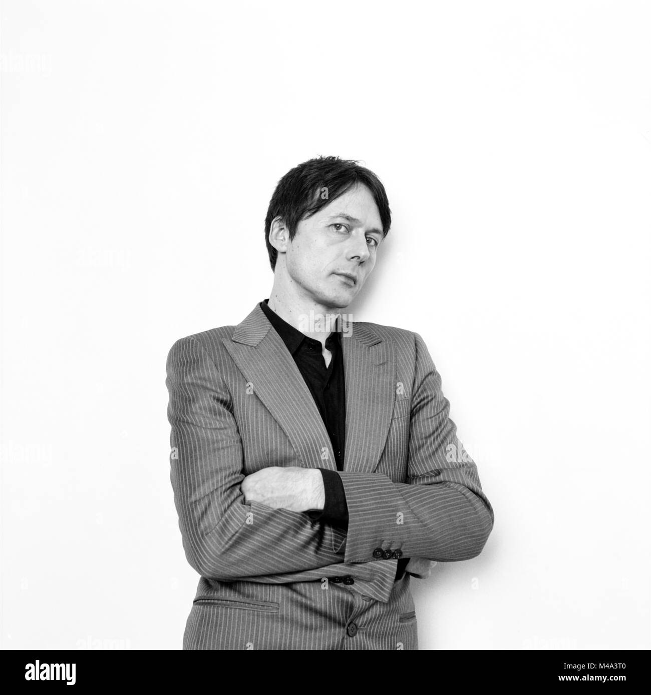 Brett Anderson cantante della band inglese scamosciato, fotografato a Londra, Inghilterra. Foto Stock
