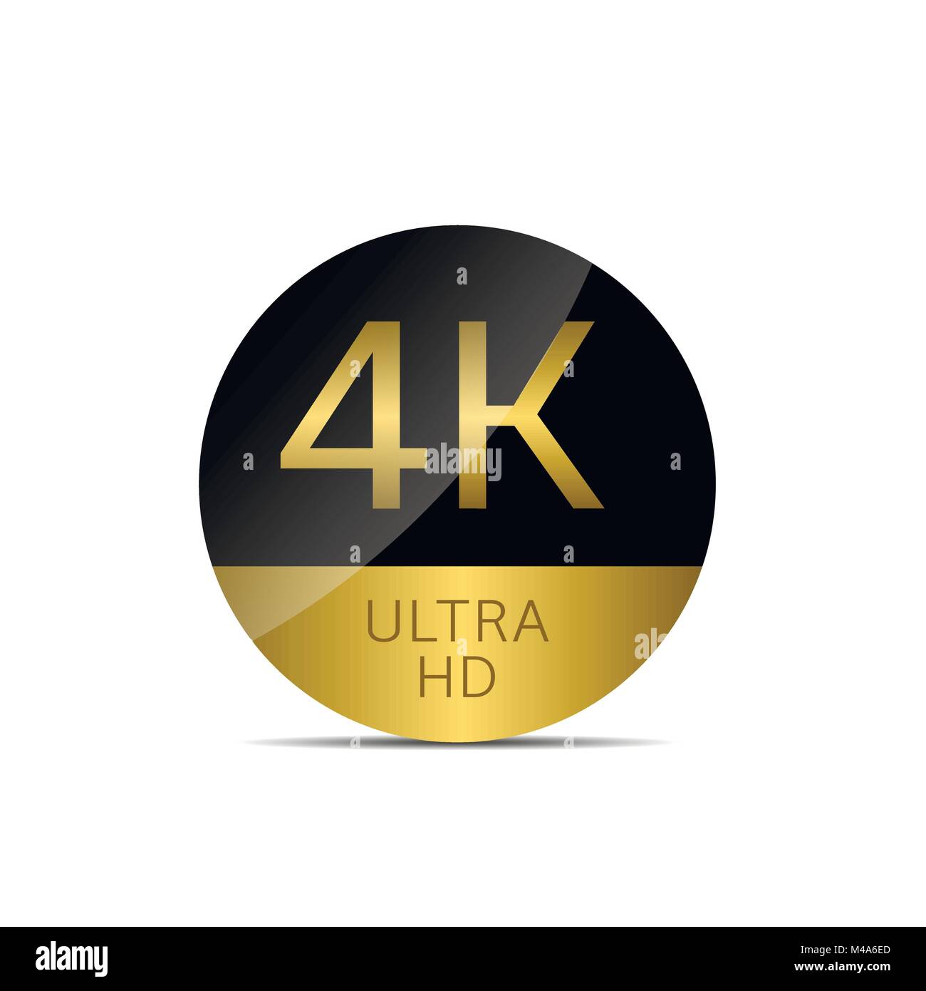 4K Ultra etichetta HD Illustrazione Vettoriale
