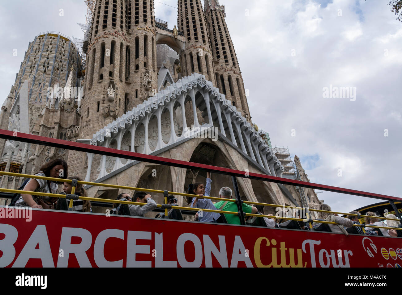 Barcellona, die Kathedrale la Sagrada Familia von A. Gaudi Foto Stock