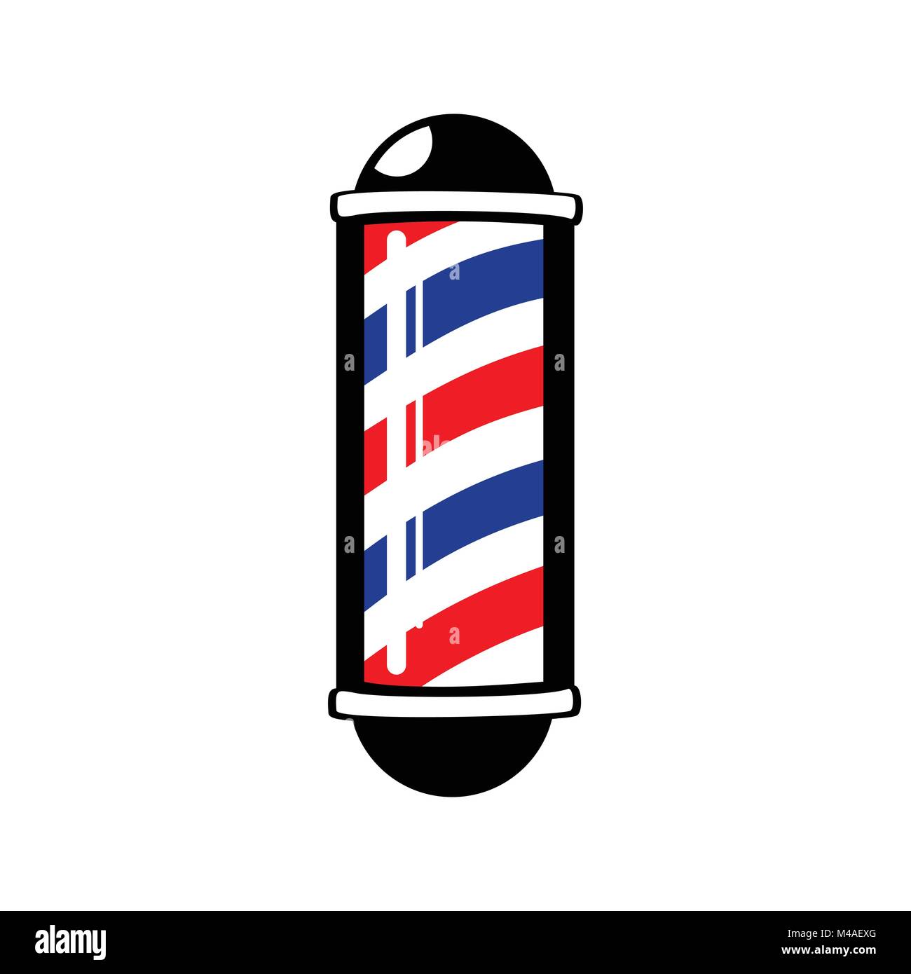 Barbiere strisce Polo simbolo Vector Graphic Design badge Immagine
