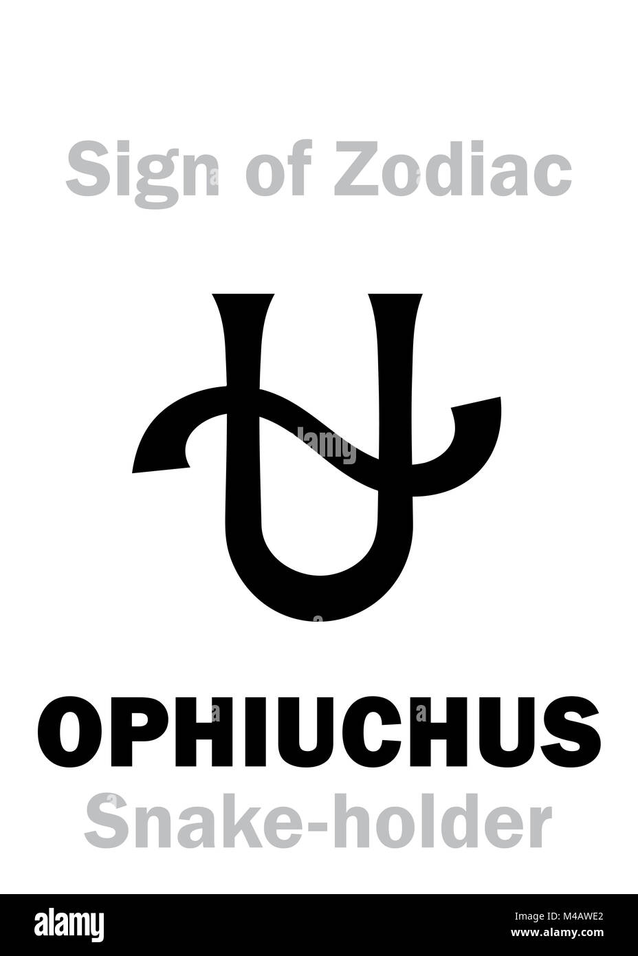 Astrologia: segno zodiacale OFIUCO (il serpente-titolare) Foto Stock