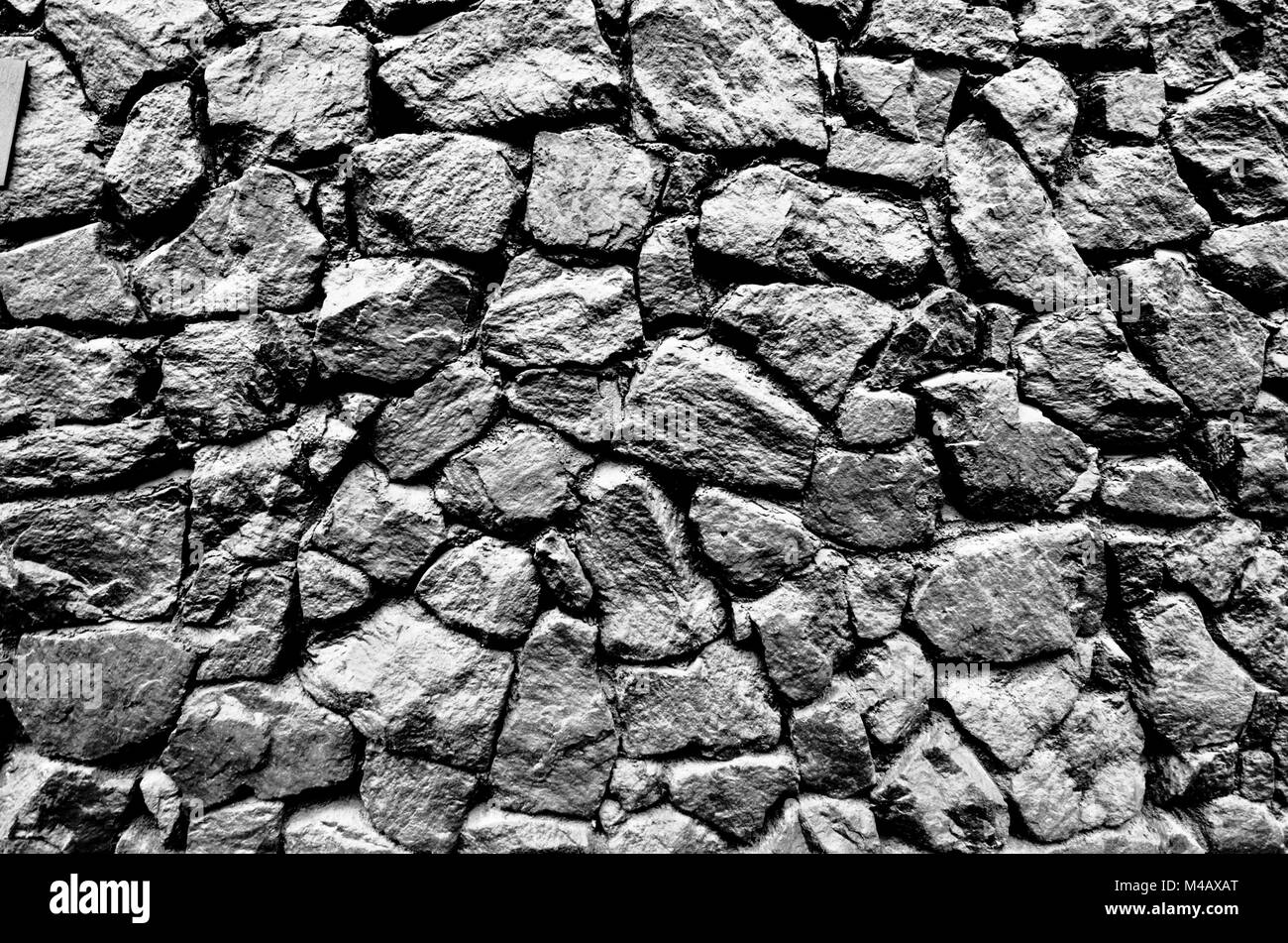 L'immagine della parete dello sfondo. Immagine include un effetto di toni del bianco e del nero. Foto Stock