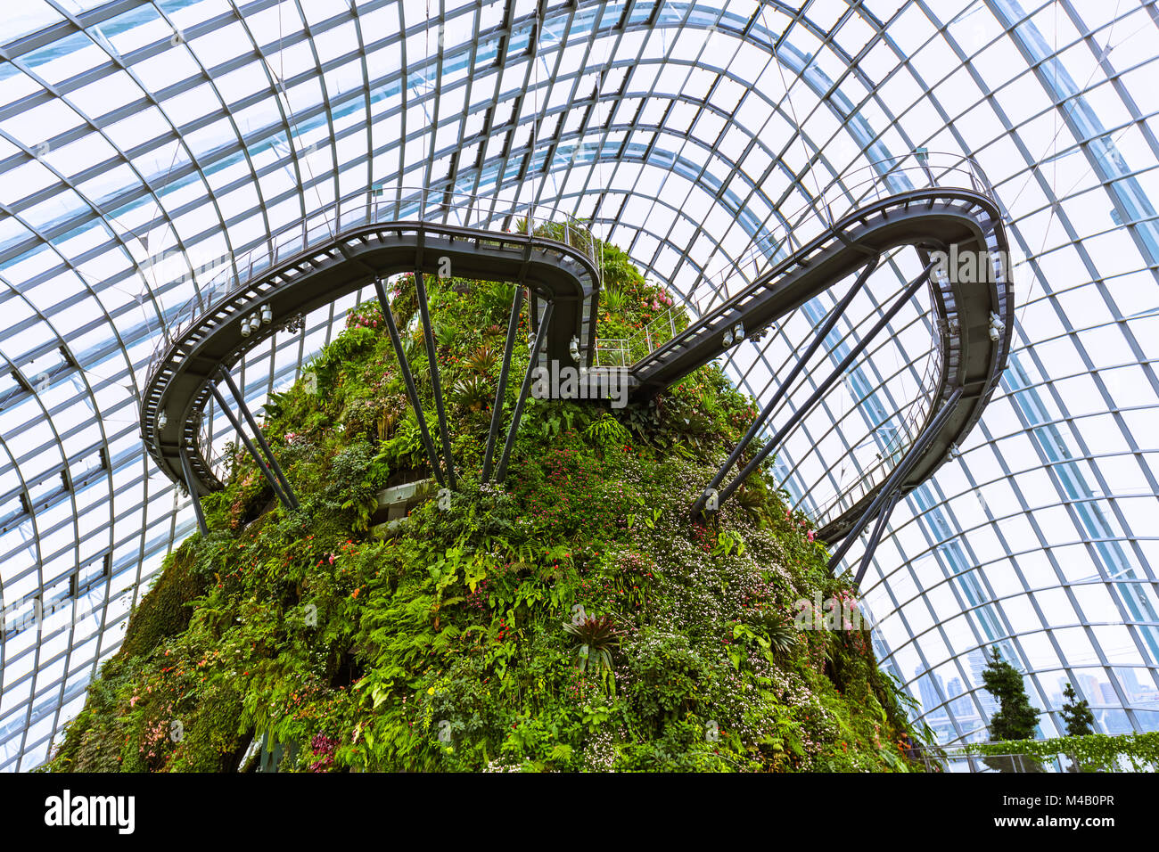 Cloud Forest cupola a giardini dalla Baia di Singapore Foto Stock