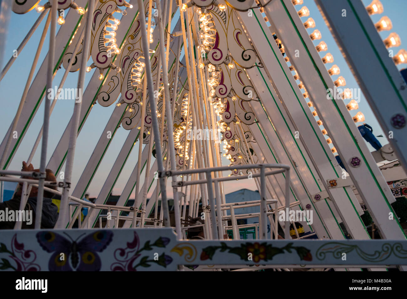 Oktoberfest,'Wiesn',Monaco di Baviera,swing imbarcazioni,dettaglio, Foto Stock