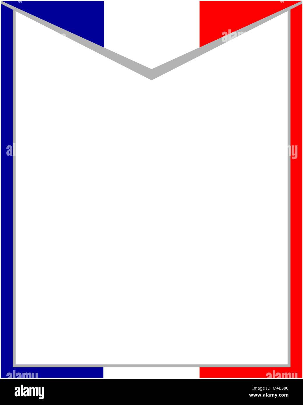 Bandiera francese telaio patriottica con spazio vuoto per il testo e le immagini. Illustrazione Vettoriale