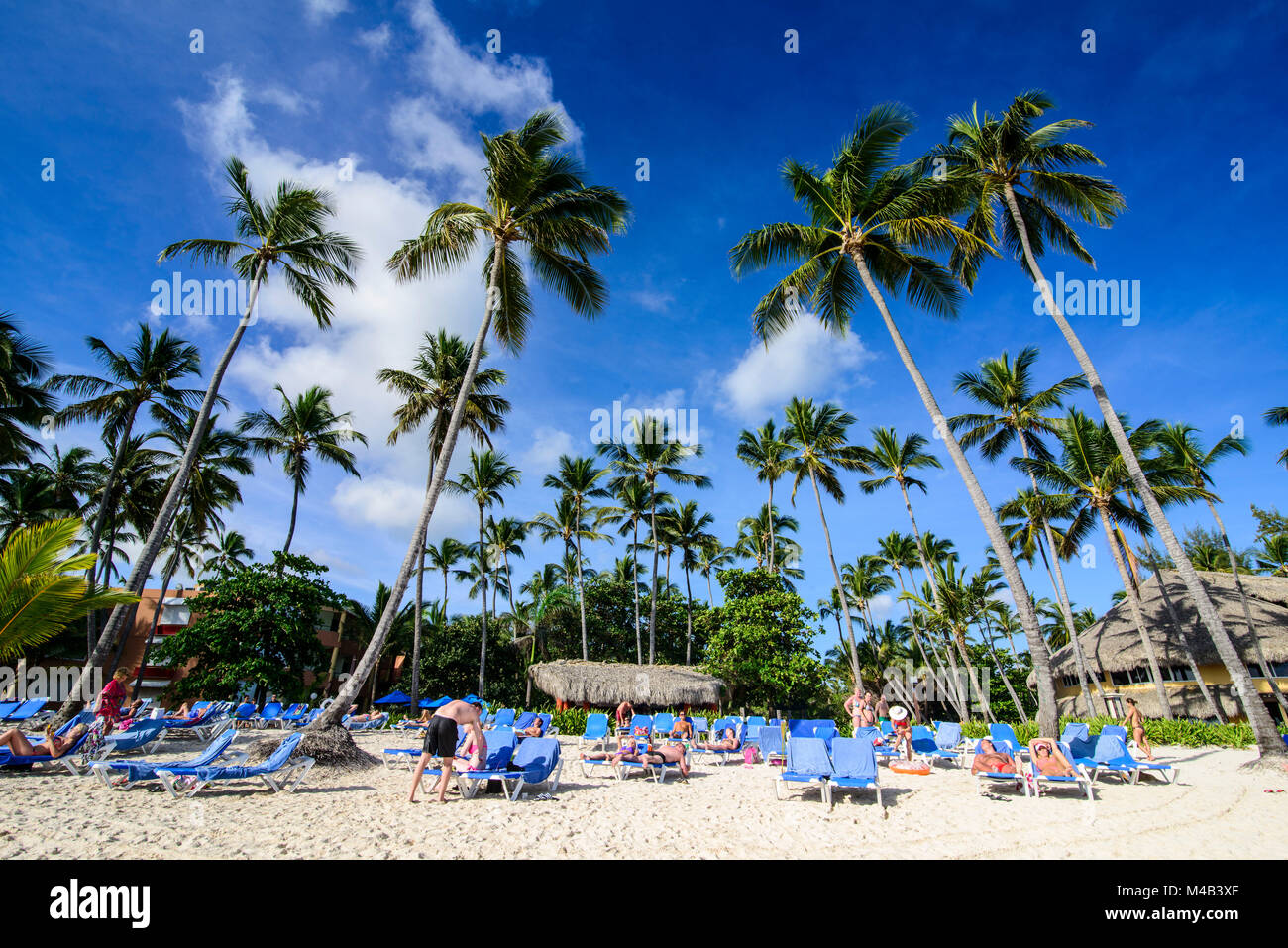 Spiaggia di Bavaro,Punta Cana, Repubblica Dominicana Foto Stock