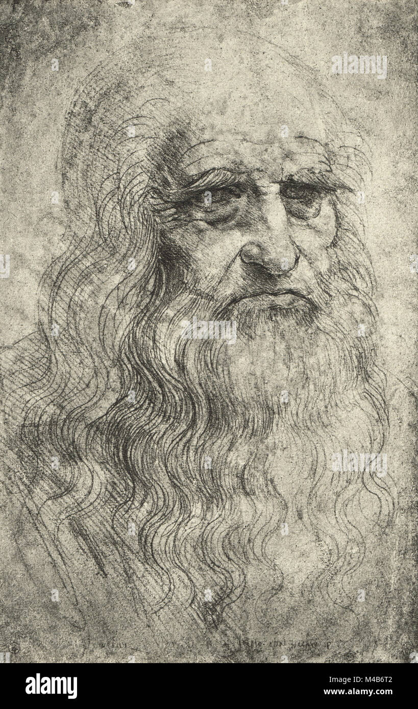 Leonardo Da Vinci autoritratto, circa 1512 Foto Stock