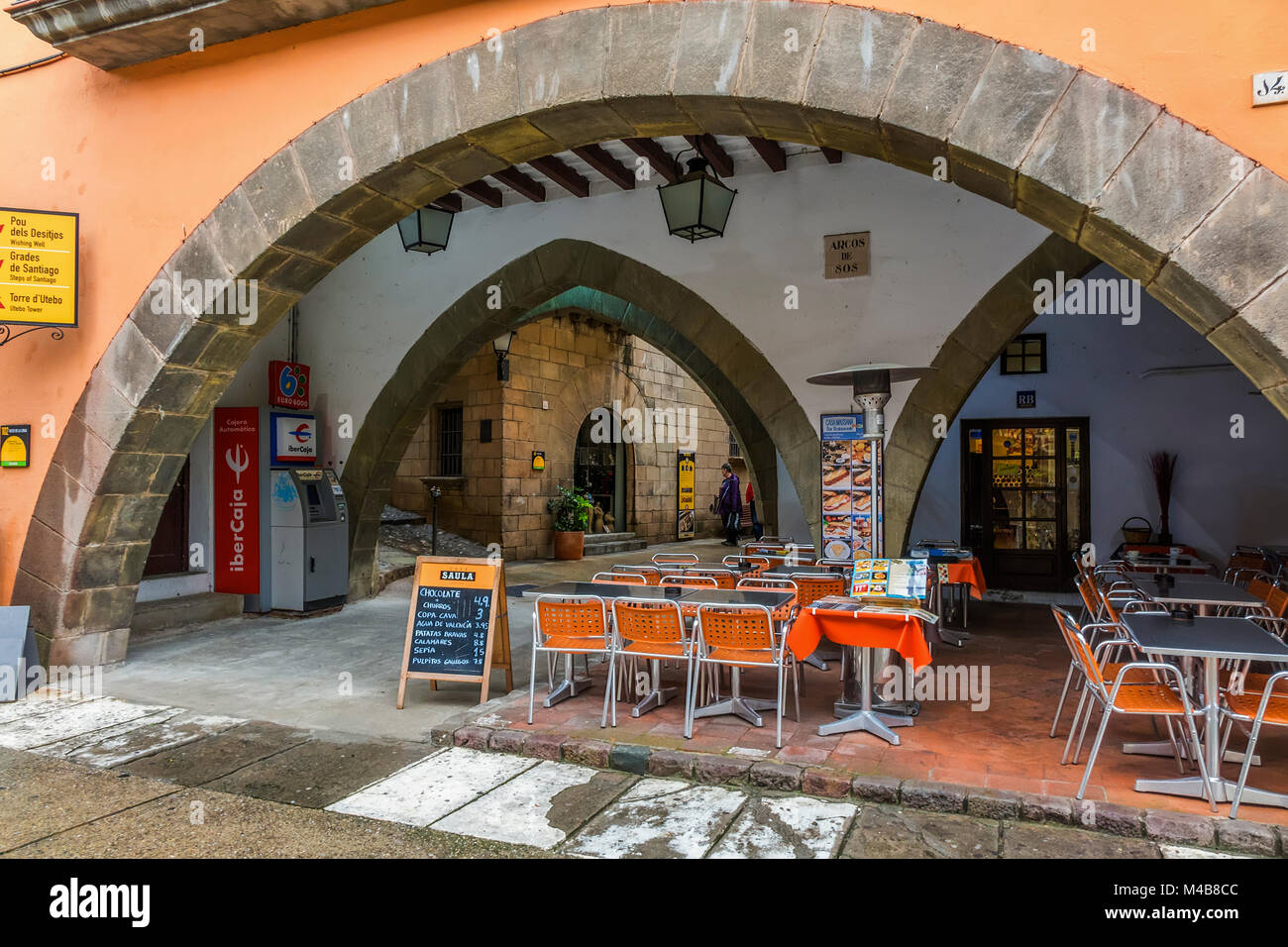 Il Villaggio Spagnolo, Poble Espanyol, Barcellona, Spagna Foto Stock