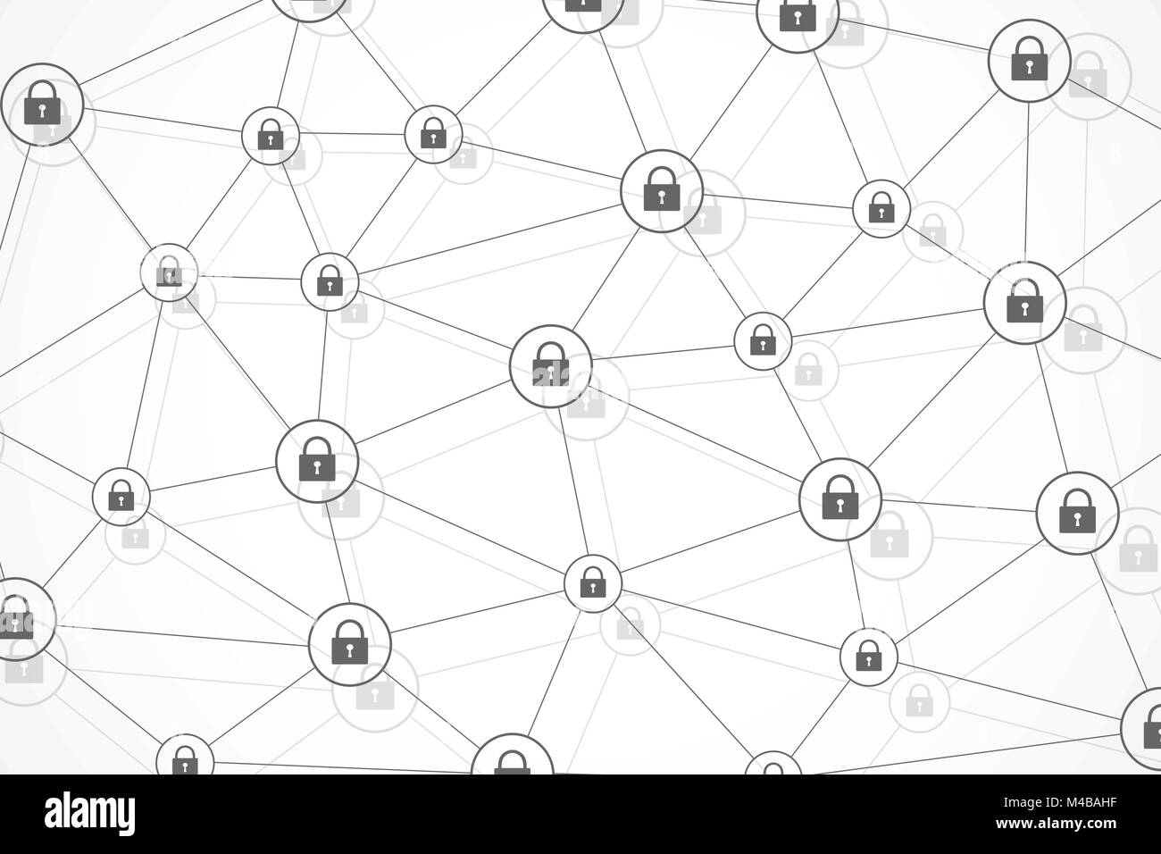 Il concetto di protezione. La sicurezza dei dati del sistema di protezione dello schermo di verifica. Cyber security e informazioni di protezione di rete o. Il futuro della tecnologia informatica. Privacy del sistema. Illustrazione Vettoriale. Illustrazione Vettoriale