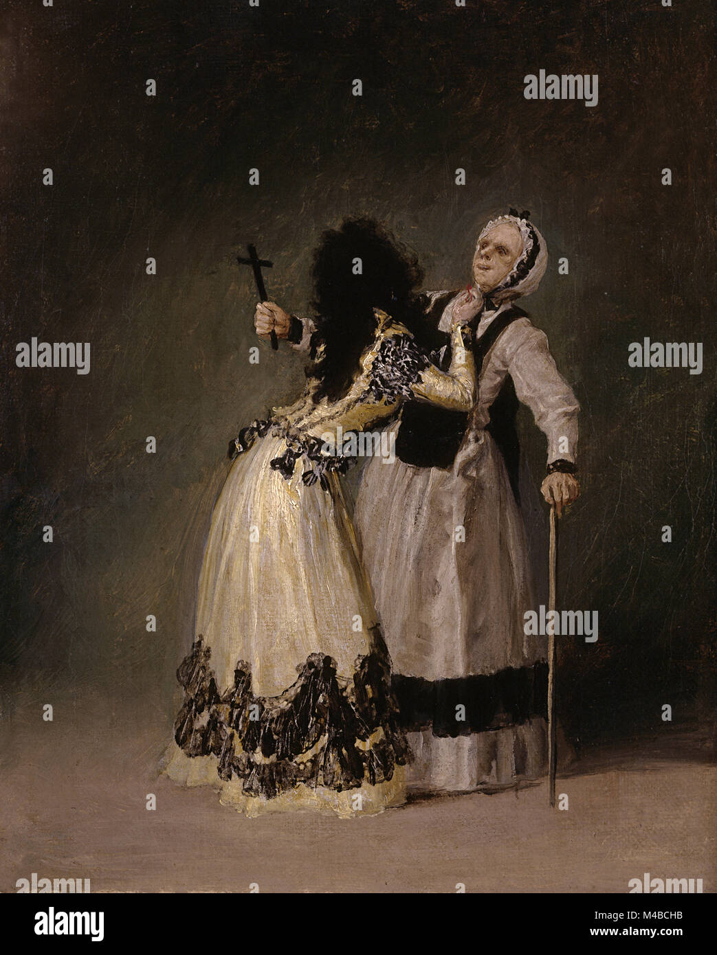 Francisco de Goya - La duchessa di Alba e la sua Duenna Foto Stock