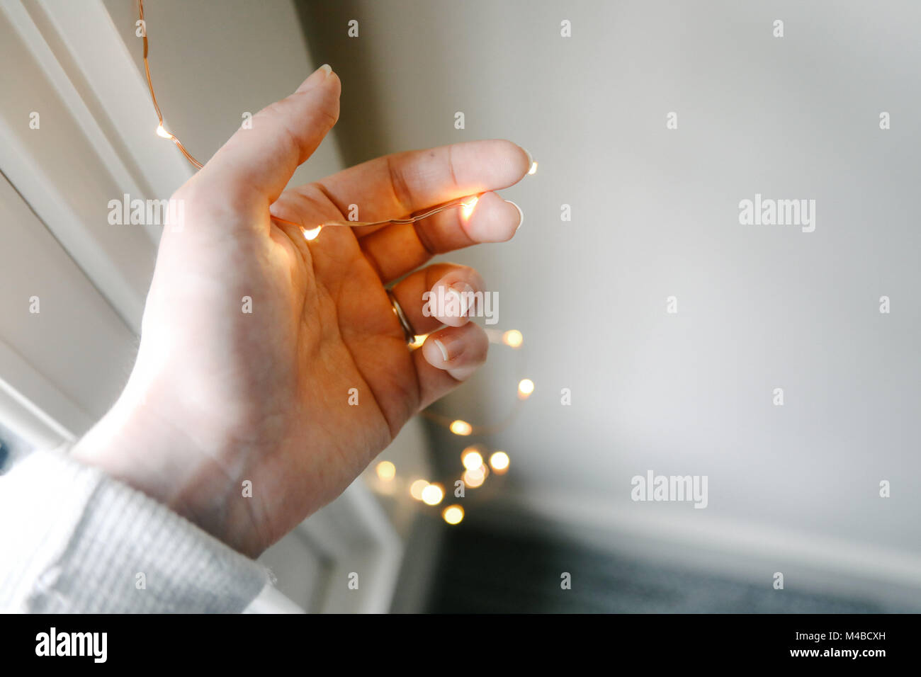Tenere su luci Foto Stock