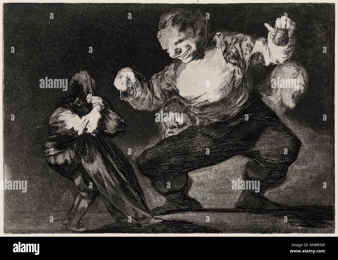 Francisco Goya - stupido - piastra 4 dalla serie 'Los Disparates' Foto Stock