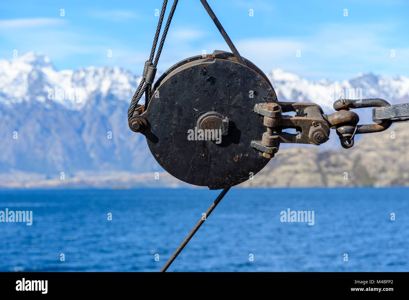 Nave ad affrontare il TSS Earnslaw Foto Stock