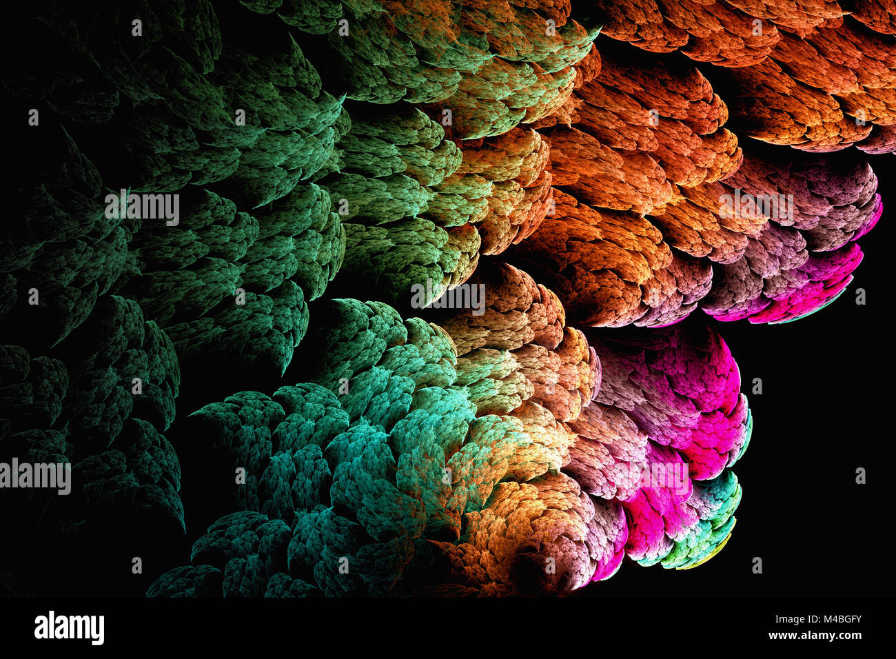 Abstract frattale colori del mare dei coralli. Foto Stock