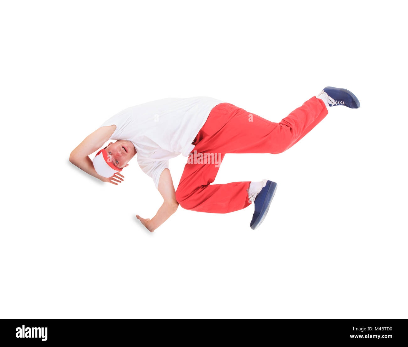 Adolescente ballare break dance in azione Foto Stock