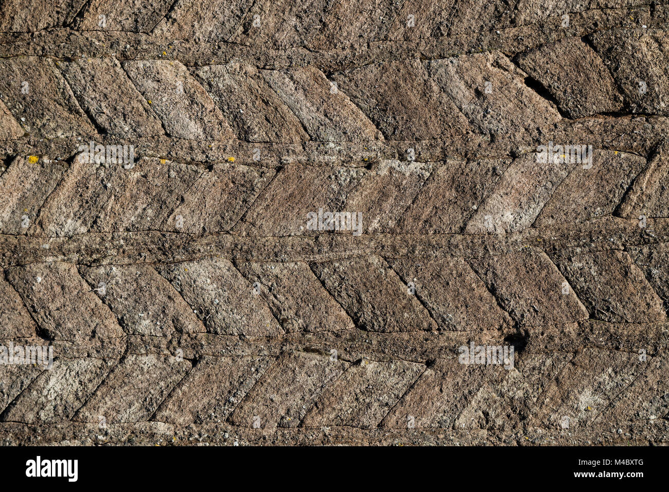 Muro di casa fatta di mattoni di tappeto erboso,islandese turf house Laufás,museo,Eyjafjörður,Islanda Foto Stock