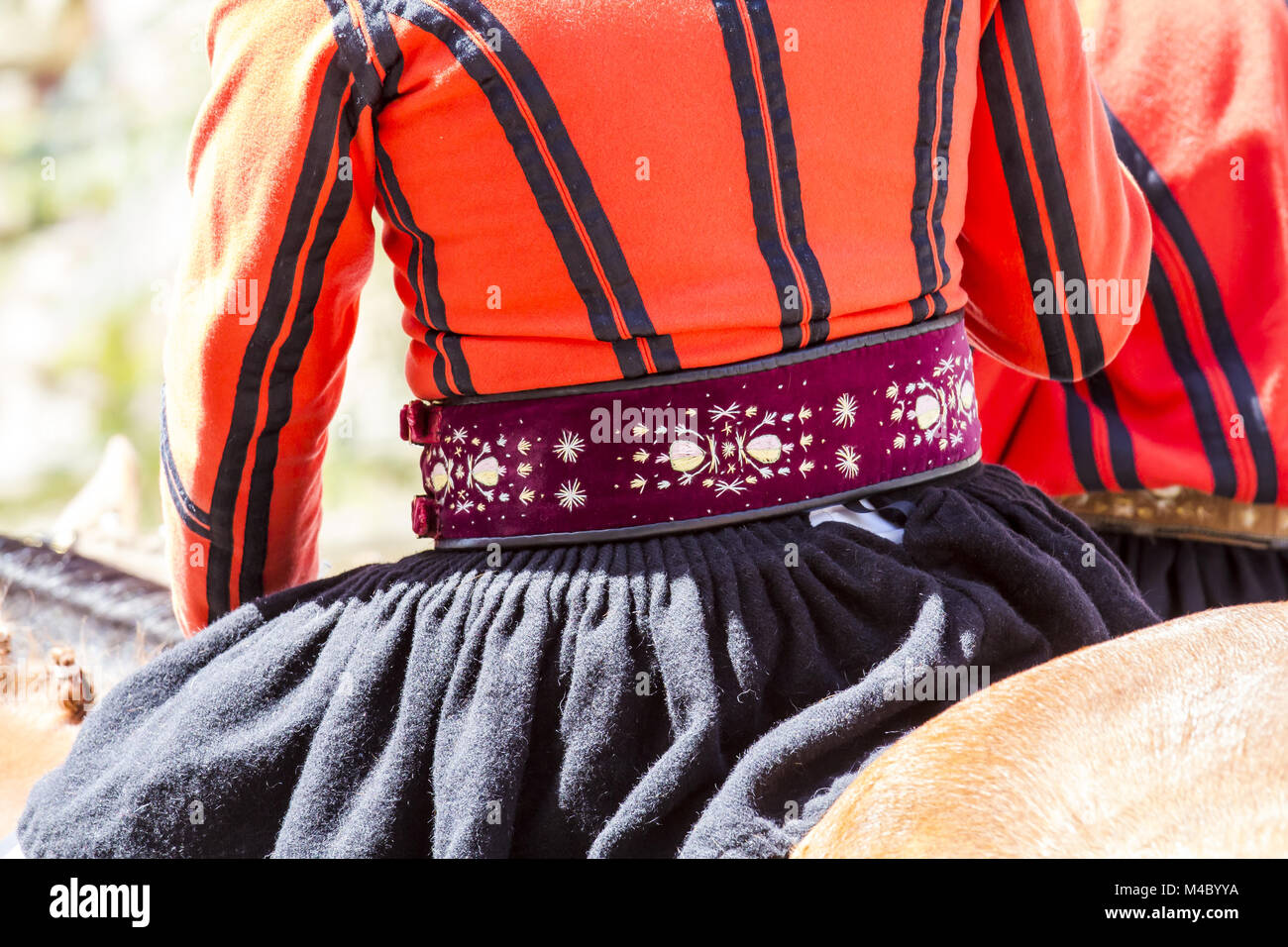Tradizionale costume sardo Foto Stock