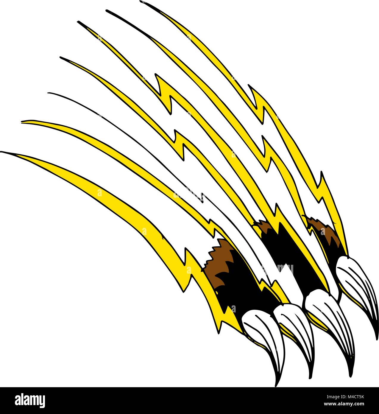 Una immagine di una griffa di triturazione. Illustrazione Vettoriale