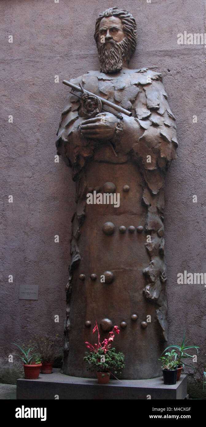 Galileo Galilei uomo divino omaggio della statua di Tsung Dao Lee Basilica di Santa Maria degli Angeli e dei Martiri Chiesa, Roma, Italia. Foto Stock