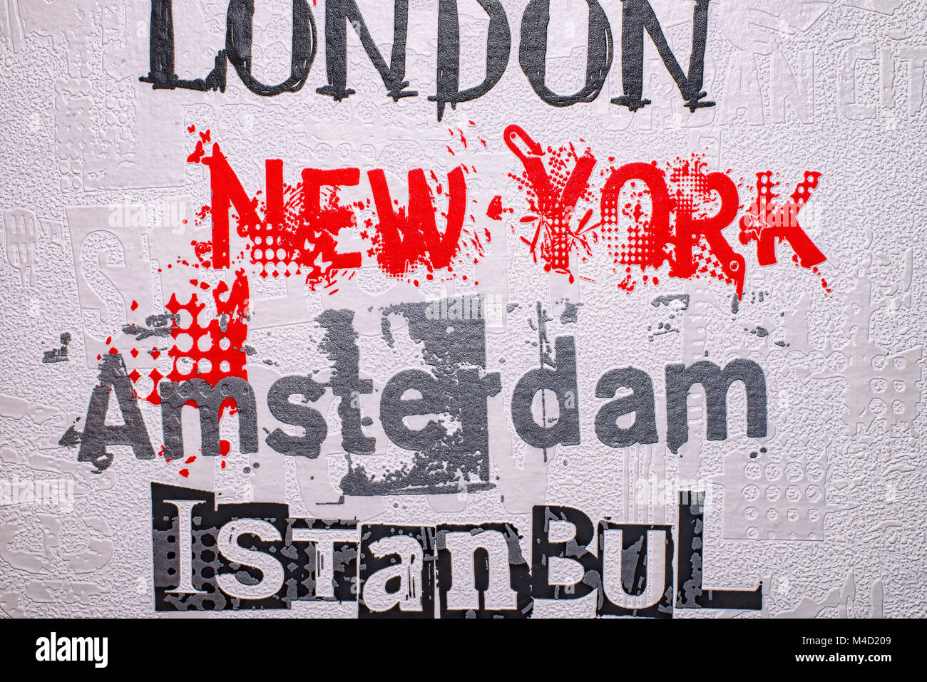 La città di Londra New York Amsterdam Istanbul Foto Stock