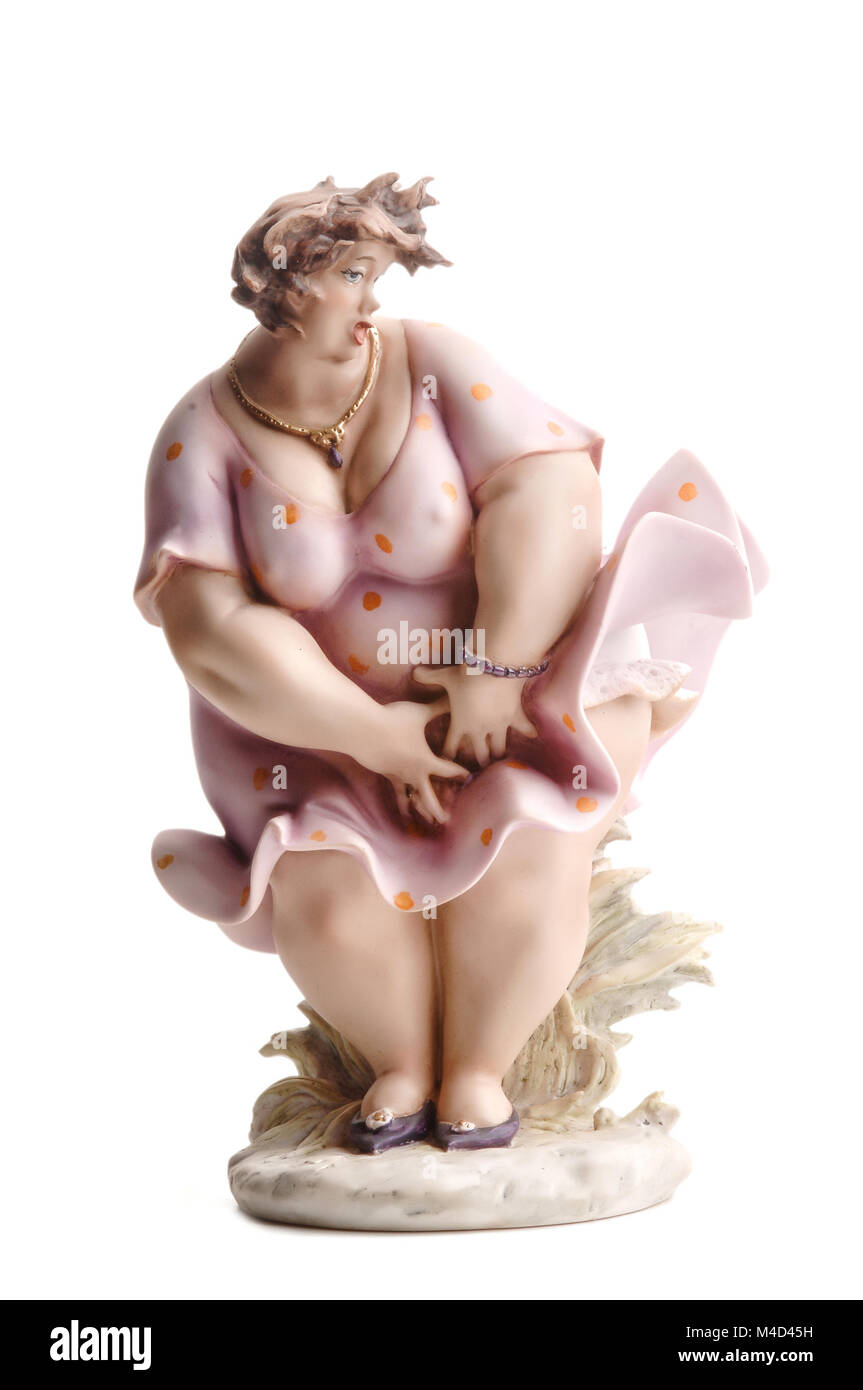 Statua di ceramica di una donna Foto Stock