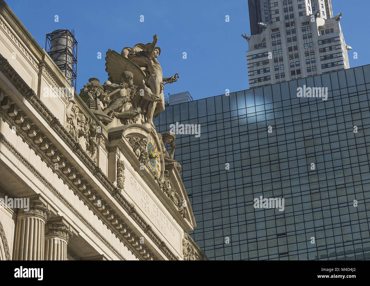 Clock esterno del terminal Grand Central Station in New York Foto Stock
