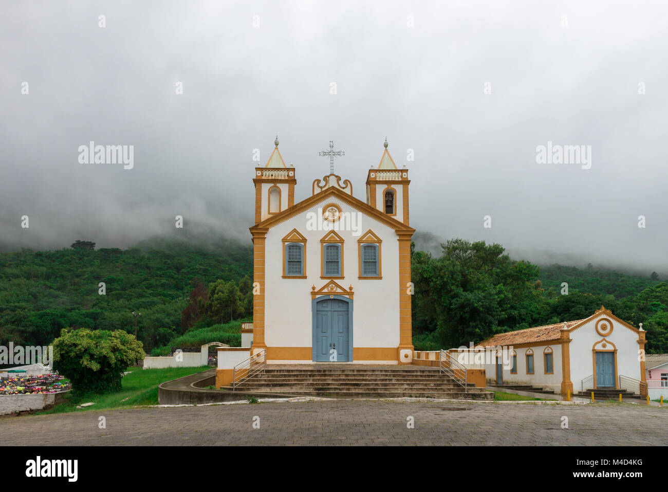 Chiesa in Ribeirão da Ilha di Florianópolis, Brasile. Foto Stock