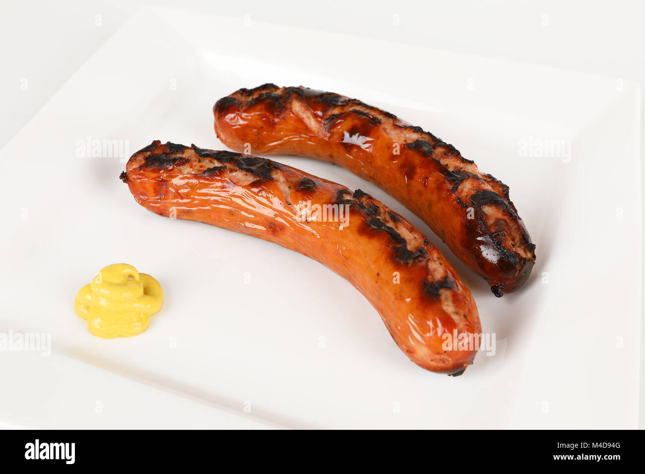 Grigliata di salsiccia polacca Foto Stock