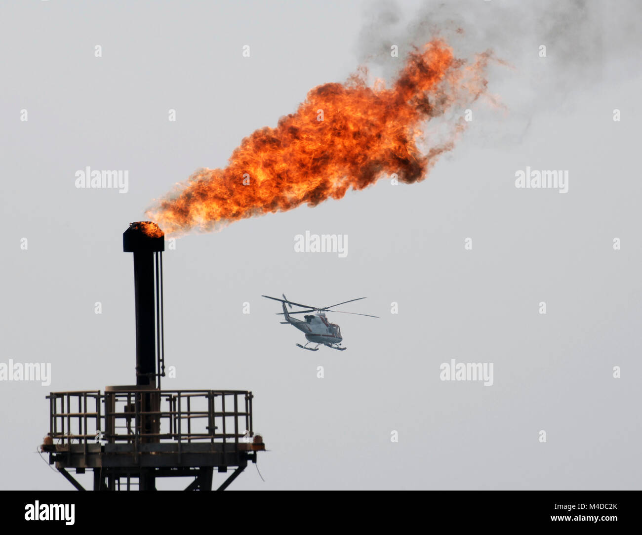 Esplorazione di petrolio e gas - svasatura. Foto Stock