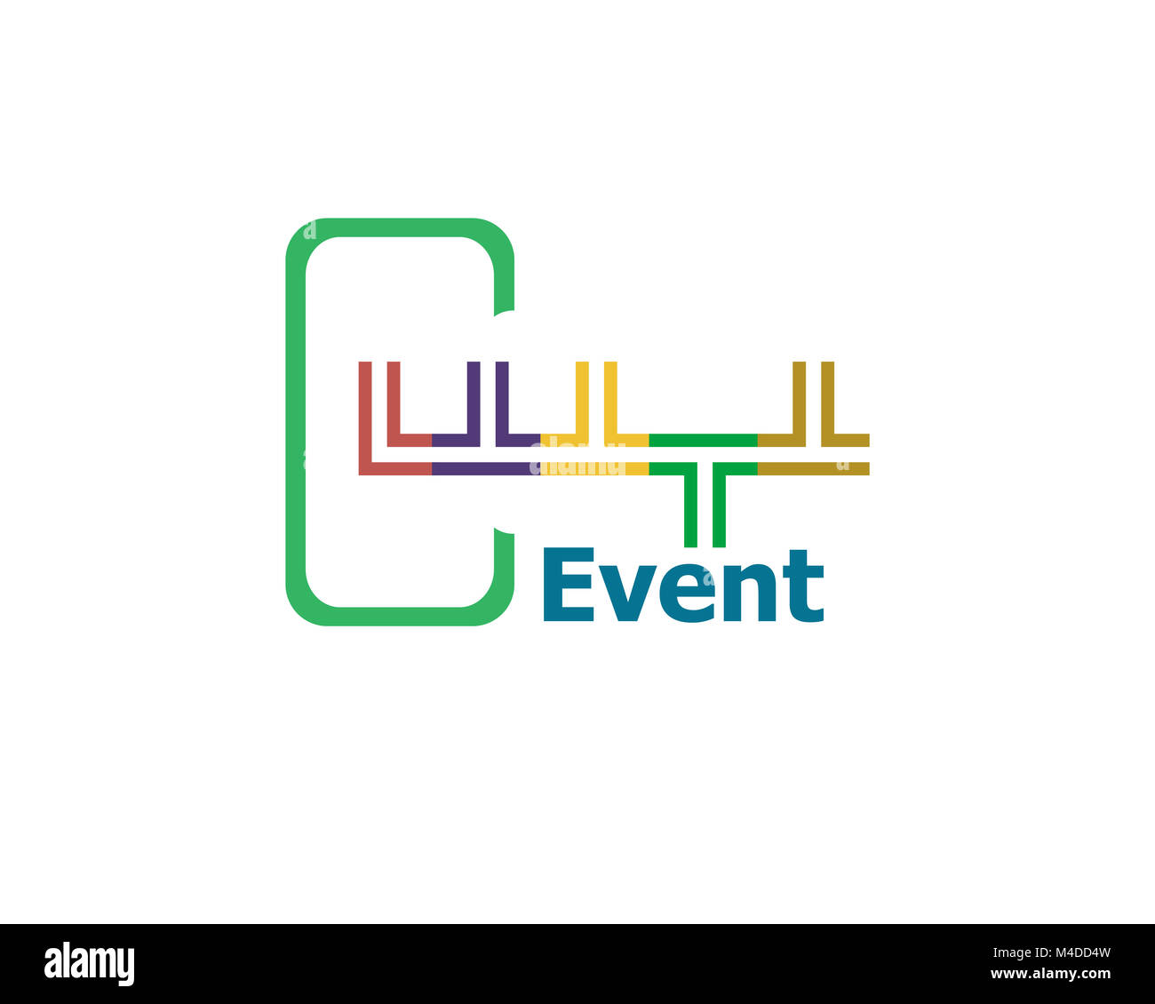 Testo evento. Appartamento progettato per la progettazione grafica e web Foto Stock