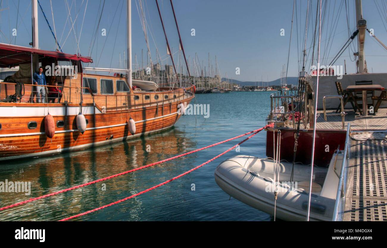 La vita di strada in Turchia della destinazione di vacanza Bodrum Foto Stock